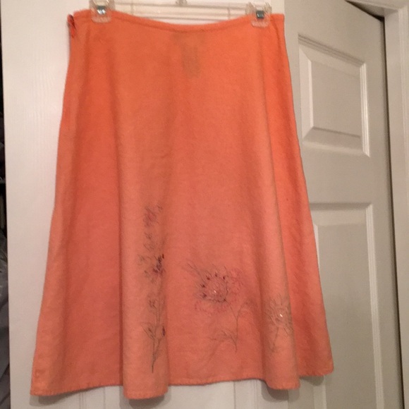 Women’s peach ombre beaded full skirt sz 4 - Picture 2 of 4